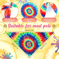 Abbylike 50 Pcs Halloween Dog Bandanas Bulk - Tie Dye / 31.5 x 21.7 x 21.7" - image 3