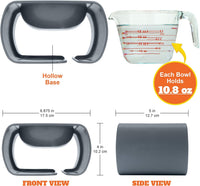 Kitty City Elevated Slow Feeder Cat Bowls - Gray/White / Large - Elevated Slow Feed - image 4
