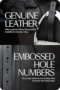 HORZE Genuine Leather English Riding Stirrup Leathers Pair | Adult Sizes