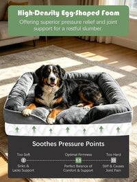 Spotted Play Orthopedic Dog Bed with Sides - Grey / 48.0"L x 35.0"W x 8.0"Th - image 4