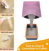 Cat Litter Mats-Extra Large 47''x36'' Litter Trapping Mat for Cat-XXL - Pink-M 32x22 inch - image 3