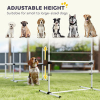 PawHut 4 Piece Dog Agility Training Equipment for Dog Agility Course - 6 Piece / White - image 4