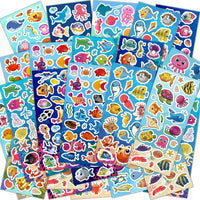 48 Sheets Stickers for Kids - 36 ocean stickers