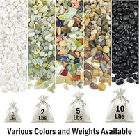 5 lbs Small Black Pebbles - 3/8 inch Decorative Stones for Indoor Plants, Outdoor, Vase, Landscaping & Garden