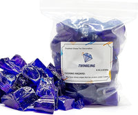 TWINKLING High Luster Fire Glass Gravel Stone,Broken Glass,Fire Pit Glass,Crushed Glass for Fireplace Pit Aquarium Garden Decoration,1-3cm,2-Pound Jar (Cobalt Blue)