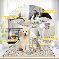Washable Pee Pad for Dogs - White Medallion / 48" x 48" (2 Pack) - image 3