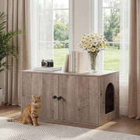 HOOBRO Cat Litter Box Enclosure - Greige - image 2