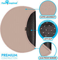 Paw Inspired Round Washable Pee Pads for Dogs - 29" (2 pack) - image 3