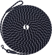 Hi Kiss Dog/Puppy Obedience Recall Training Agility Lead - 20 Feet / U1:Black-Diam 1/3"