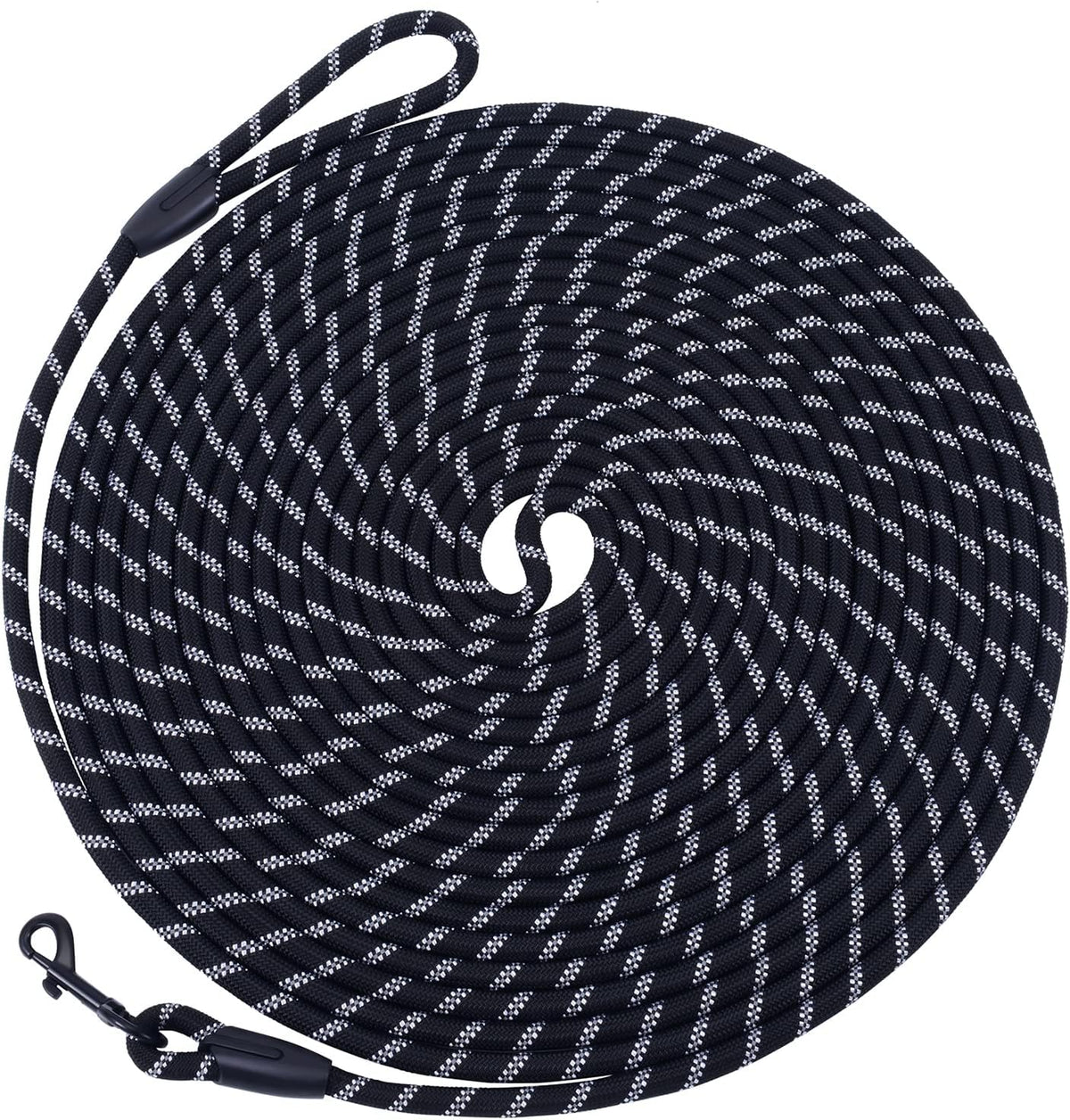 Hi Kiss Dog/Puppy Obedience Recall Training Agility Lead - 20 Feet / U1:Black-Diam 1/3"