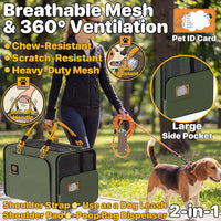 Expandable Pet Carrier for Small Cats & Dogs - 24.0"L x 16.0"W x 16.0"H / Forest Green - image 3