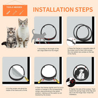 Cat Door for Screen Door, Lockable Magnetic Flap - Extra Large - image 4