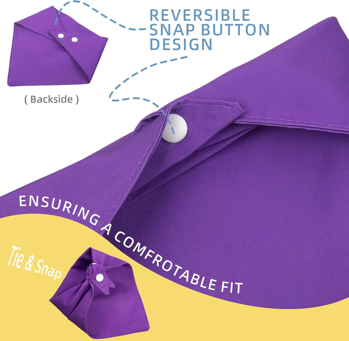 Halloween Dog Bandanas with No Tricks Sign - So Franken Cute, Purple / Small - image 4