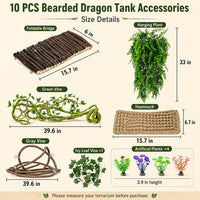 RUNANIA Bearded Dragon Tank Accessories - Medium - image 2