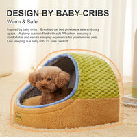 Cute Cat Beds for Indoor Cats, Cave Bed for Kittens - Large / Green - image 2
