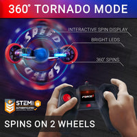 Force1 Tornado Blue LED Remote Control Car for Kids - Red Blue Tornado+ - image 2