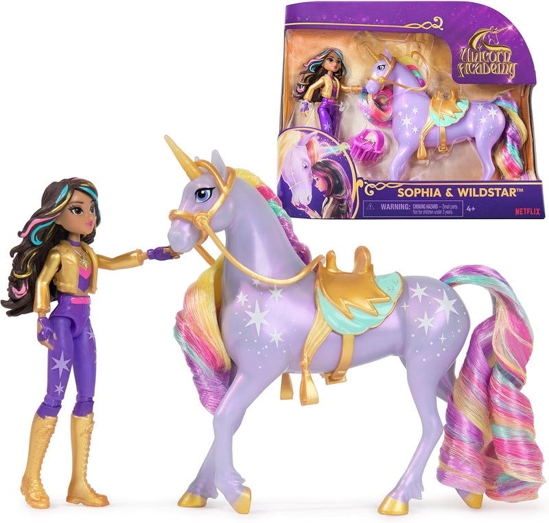 Unicorn Academy Sophia & Wildstar, 2 Accessories, Unicorn Toys - Sophia & Wildstar