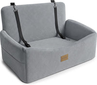 JOEJOY Dog Car Seats for Small Medium Dogs Under 35lbs - Light Grey / Large