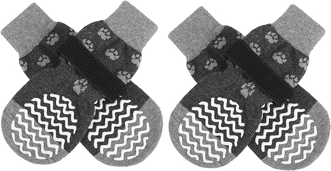 EXPAWLORER Anti Slip Dog Socks to Prevent Licking Paws, Dog Shoes for Hot Pavement, Dog Booties for Small Medium Large Senior Dogs, Traction Control Dog Boots & Paw Protectors for Hardwood Floors