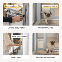 Hakuna Pets V2 Patio Pet Door Screen Insert Panel for Sliding Doors - Large / Silver - image 4