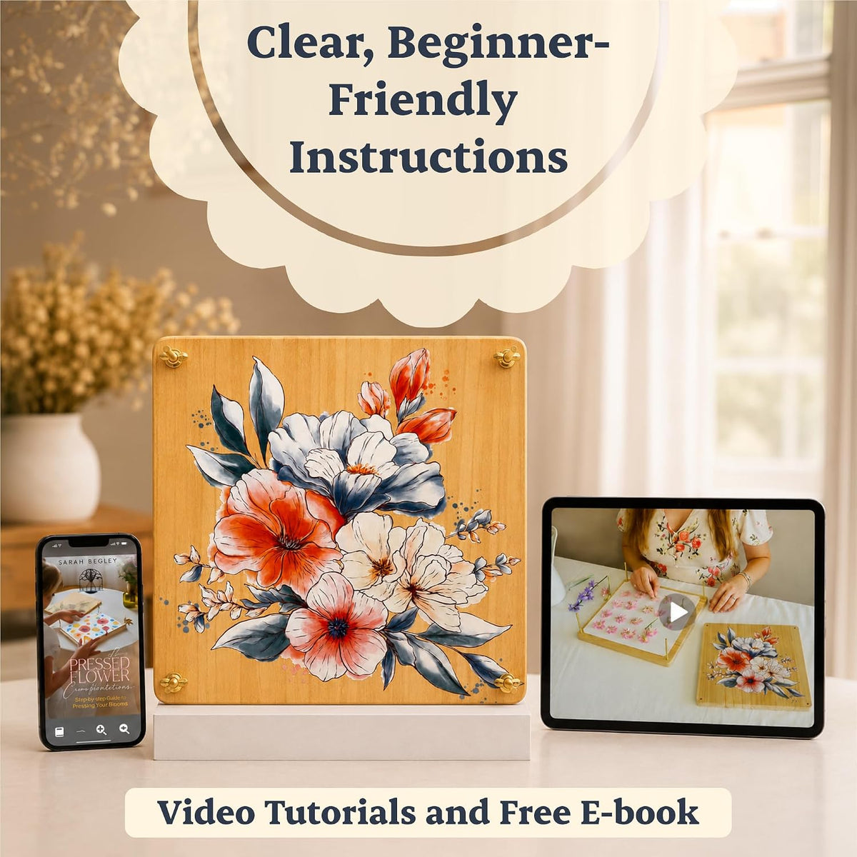 Mini Flower Press Kit for Adults - Large Square / Multicolor - image 4