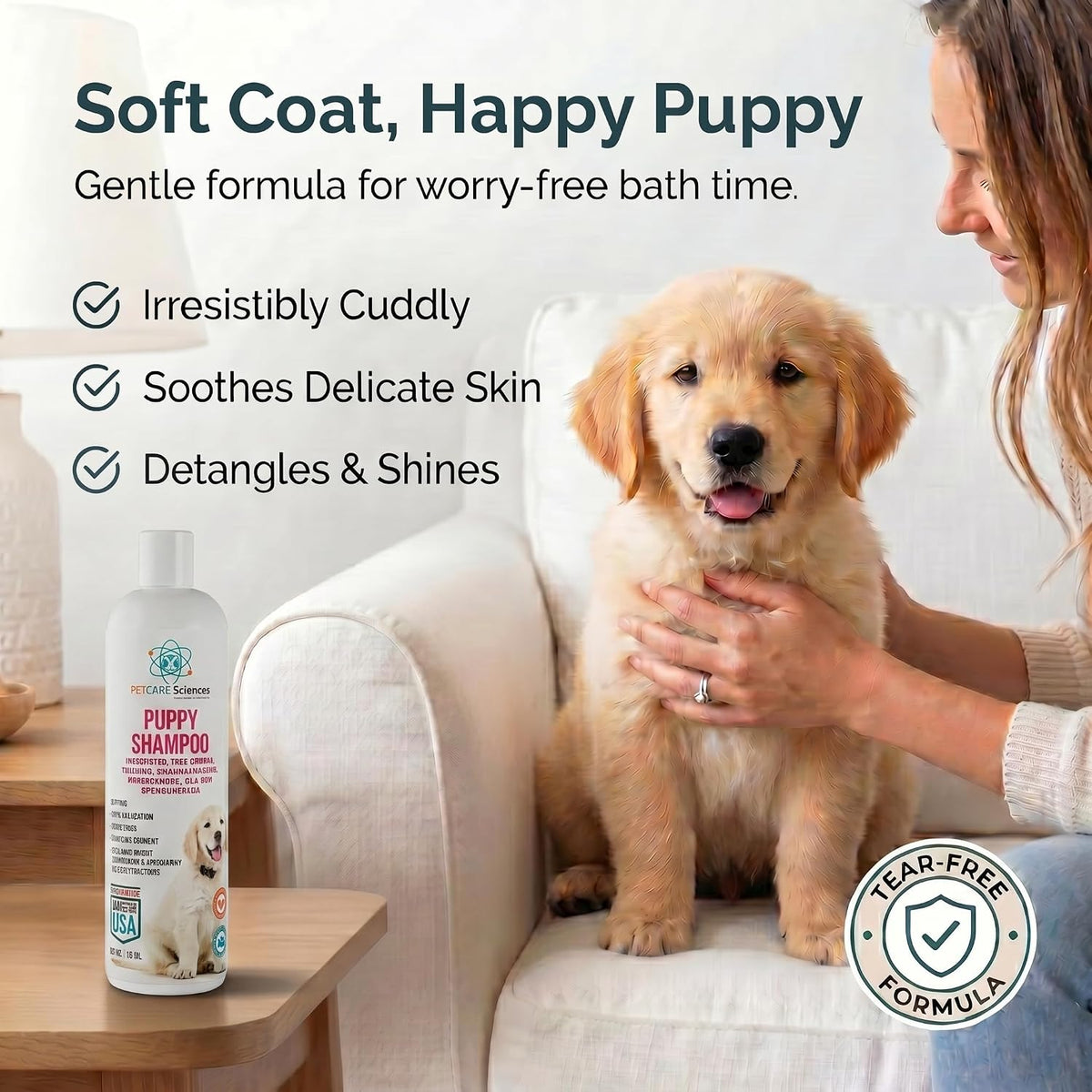 16 fl oz Tearless Puppy Shampoo and Conditioner - 8 Fl Oz (Pack of 1) - image 2