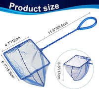 Mogoko 2 Pack Aquarium Net Fish Net Small Net Multi-Size Fine Mesh - 2. Blue / 6 Inch - image 2