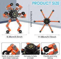 Jerify 40 pack transformable chain robot fidget spinner toys in five bright colors - view 9
