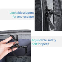 Dog Bike Basket Carrier, Pet Bicycle Front Carrier Backpack for Bike Riding Foldable Removable, Reflective Strips, 2 Side Storage Pockets, Pet Travel Bag for Cats Small Dogs