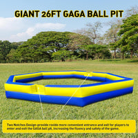 WARSUN 15 ft inflatable gaga ball pit with notched entry and built-in blower - view 23