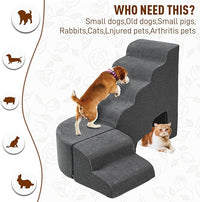Update Stable Dog Stairs & Steps Ramps for High Beds 30 inches High Tall, LitaiL 6 Step Pet Stairs Steps for High Beds 30 inch Large Dogs, Non-Slip Dog Ramps for Small Dogs, Older Cat