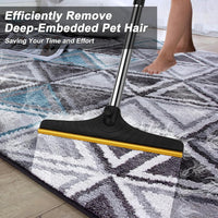 Carpet Rake for Pet Hair Removal, Reusable Carpet Scraper Broom – Essentials for Dogs - Black - image 4