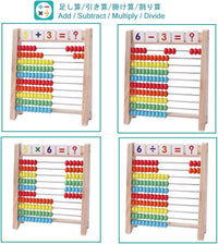 Wooden Abacus for Kids Math Manipulatives Learning Clock For 1st 2nd - image 4