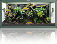 120 Gallon Reptile Tank, Stackable 4x2x2 Reptile Enclosure – Essentials for Reptiles And Amphibians - Earthy Green / 50 Gallon