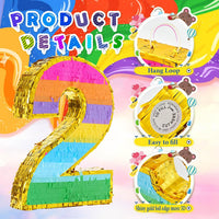 Rainbow Number 5 Pinata for 5th Birthday Party Decorations - 2 - image 3