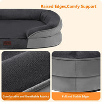 Orthopedic Waterproof Medium Dog Bed Sofa, Gel Memory Foam, 36" – Essentials for Dogs - Dark Grey / XXX-Large(53 x 35.8 x 7.5 inch) - image 4