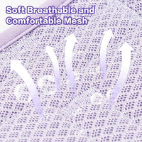 Wisedog Mesh Breathable Dog Harness: No Pull Harness with 3 Fast-Release Buckles Adjustable for Walking & Training for Small Medium Large Dogs (Lilac, L: Neck=20"-25"/Chest=17"-33")