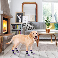 BEAUTYZOO Anti-Slip Dog Socks,Dog Shoes for Hot/Cold Pavement,Paw Protectors with Grips 3 Pairs for Puppy Small Medium Large Senior Old Dogs,Dog Socks to Prevent Licking and Hardwood Floor Protection