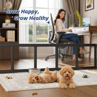 Clear Acrylic Dog Playpen Indoor Pet Pen, 24" H, 10 Panels - Black / 12 / 24"H - image 3