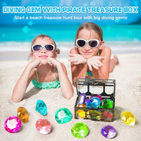 DISHIO Diving Gem Pool Toy 10PCS Big Colorful Diamond Diving Toy - 10pcs Multi-colored - image 4