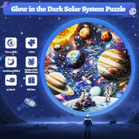 DIGOBAY glow in the dark solar system floor puzzle with planets, astronauts and space probe - view 7