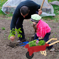 Qtioucp Kids Gardening Set with Wheelbarrow - Red Wheelbarrow Set - image 3