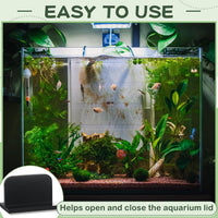 Qunclay 4 Pcs Aquarium Lid Handles, Acrylic Fish Tank Handles - Black - image 4