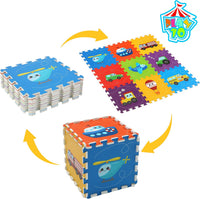 Baby Play Mat, Foam Playmat for Babies, Kids Play Mat - 9 Pieces-vehicle Puzzle Mat - image 4