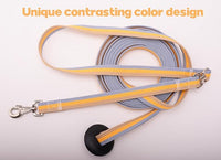 Cord Cotton Lunge Line with Rubber Stop，Equine Lunge Line for Horses with Swivel Bolt Snap，24 ft (Contrasting Colors, 24ft)