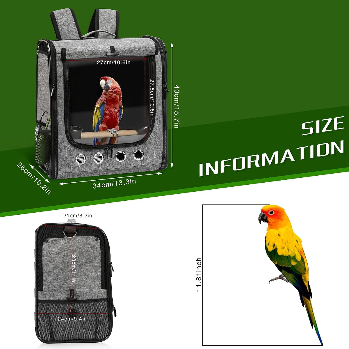 Large Bird Carrier Bag with Stand - image 3