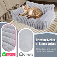 Cute Dog Couch for Medium Large Dogs, Dog Cat Couch Sofa - Small(24x18x10") / Grey - image 4
