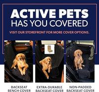 Active Pets Dog Car Seat Cover, Waterproof Front Seat Protector for SUV Truck Sedan, Pet Safety Travel Comfort System with Universal Fit, Beige
