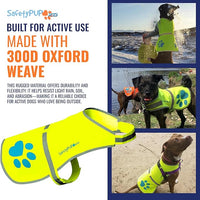 Dog Reflective Vest – Hi-Vis Fluorescent Visibility That Helps to Safeguard Your Pet On/Off Leash in Urban & Rural Areas (Yellow, X-Large)