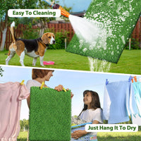 30 x 20 inches 2 Pack Fake Grass Pee for Dogs Artificial Grass Rug - 23.5 x 19.5 Inch (Pack of 1) - image 3